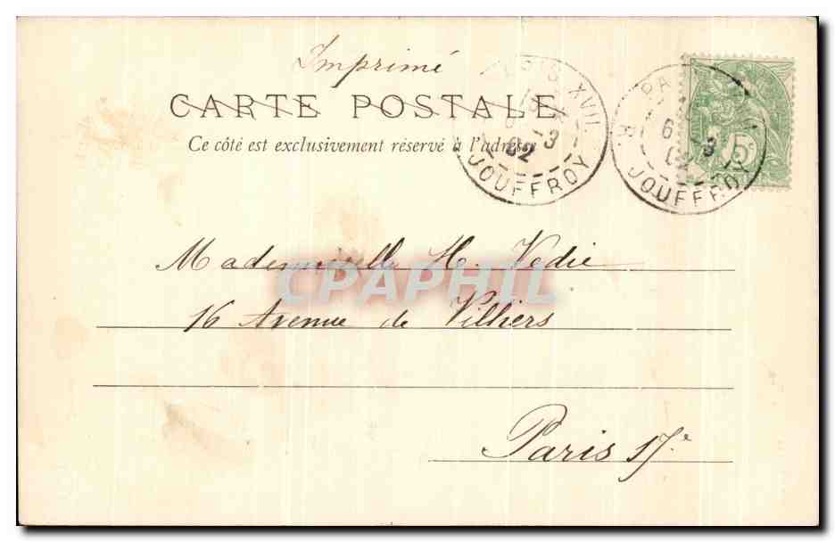 CPA Fantaisie Femme Sainte Helene  — Verso