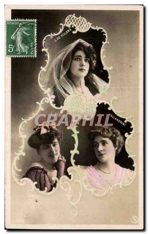 Tre giovani donne — ritratto ornato — C. de Villers