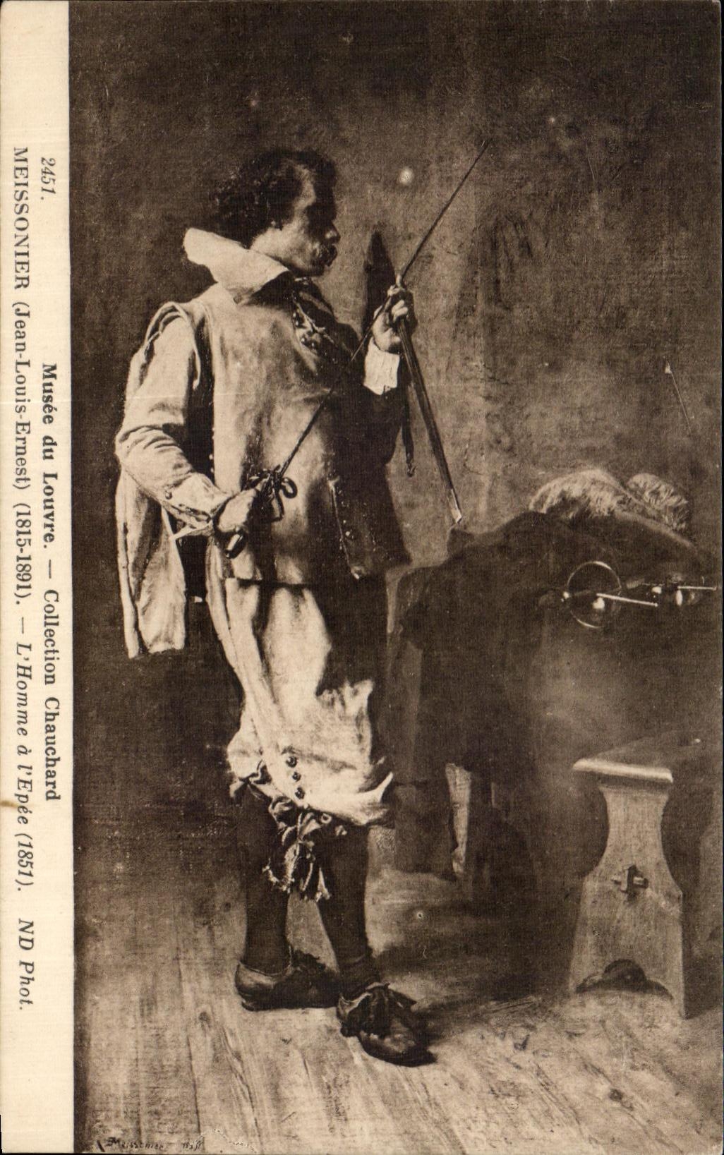 CPA Musee du Louvre Chauchard Meissonier L'homme a l'epee Escrime 