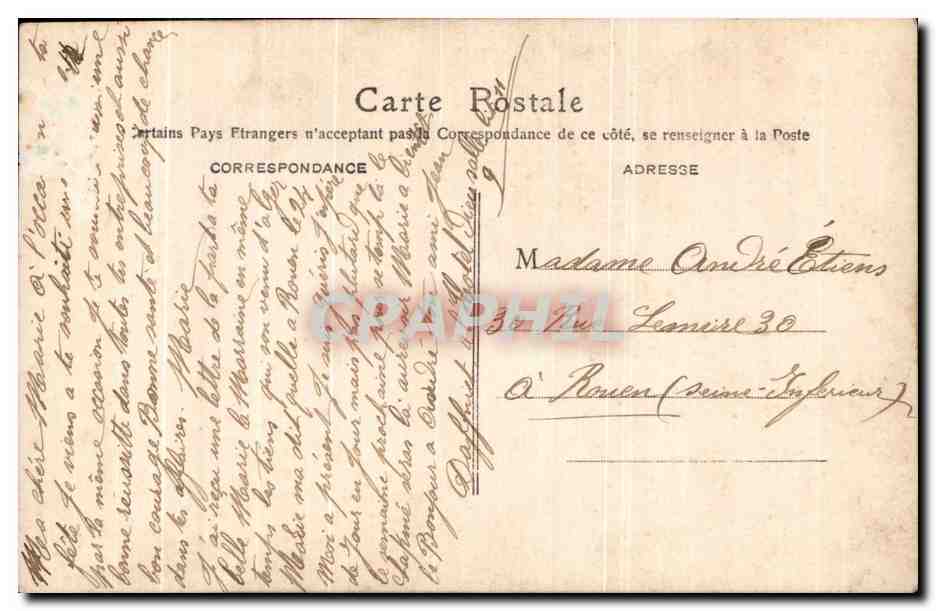 CPA Fantaisie Femme Ste marie  — Verso