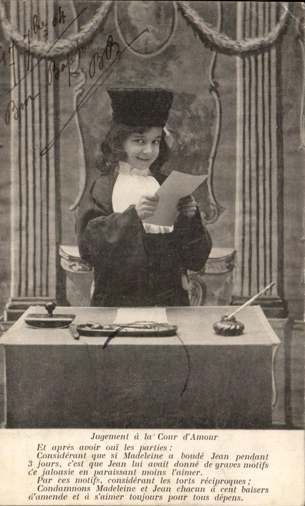 CPA Fantaisie Enfant Jugement a la cour d'honneur Juge Avocat