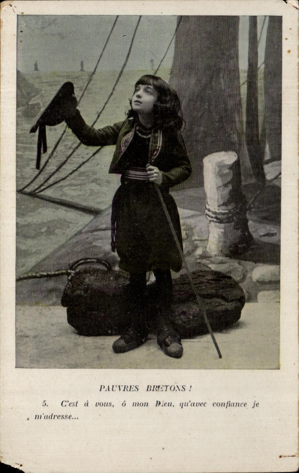 CPA Fantaisie Enfant pauvres bretons 