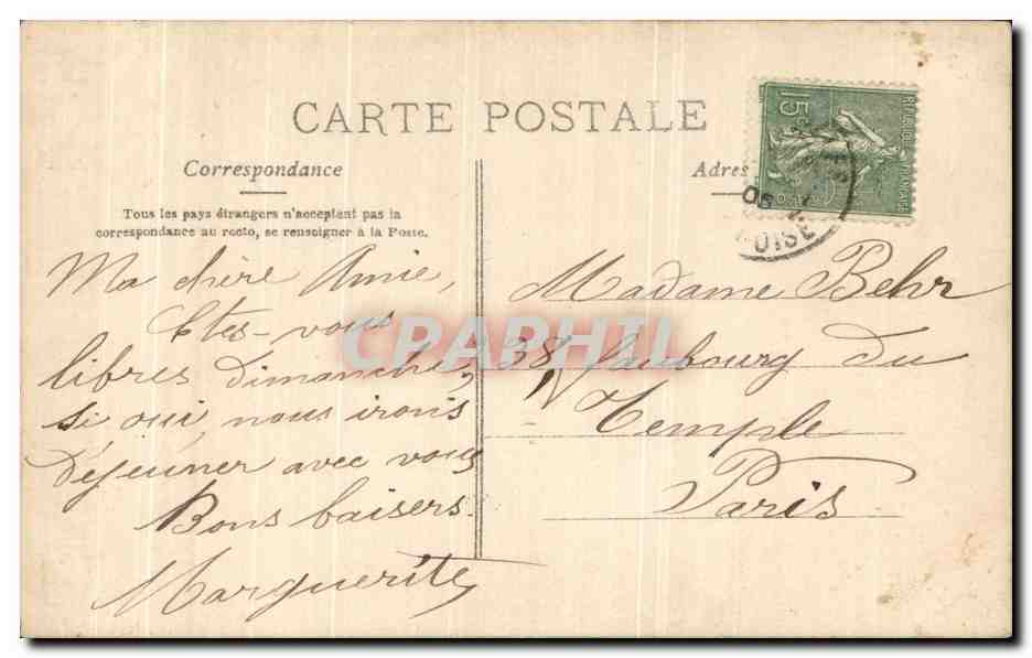CPA Fantaisie Enfant Versailles  — Rückseite