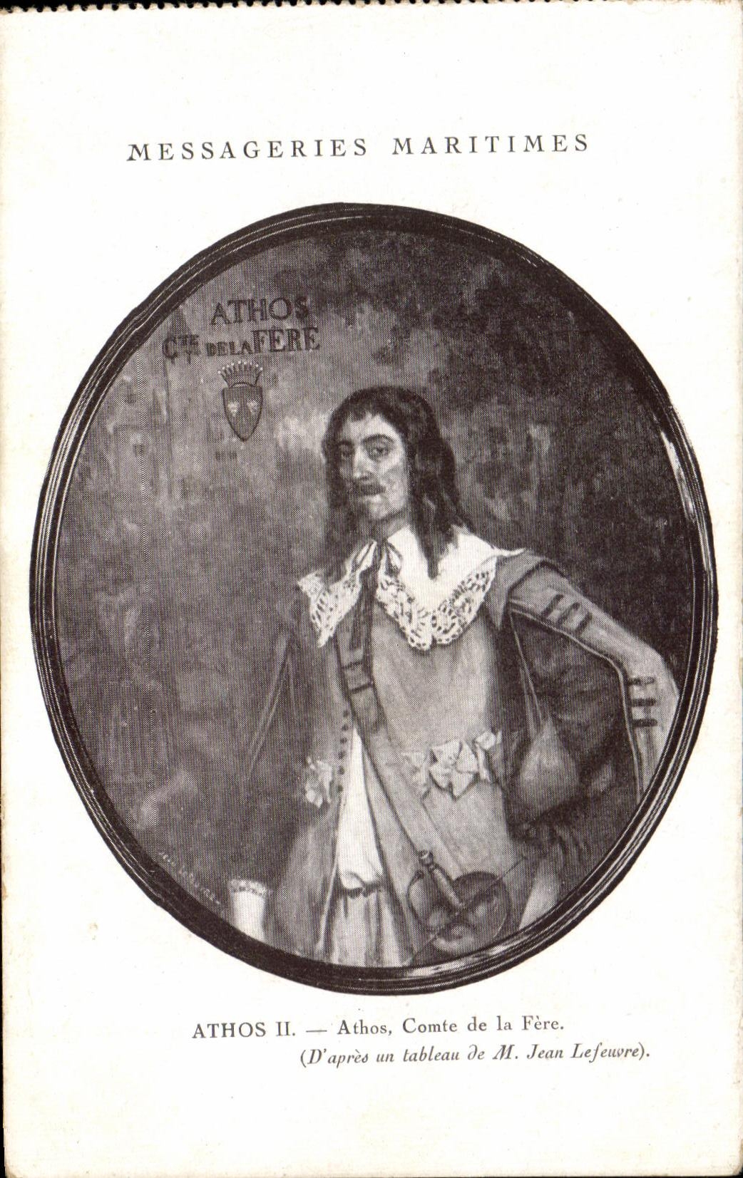 CPA Messageries maritimes Athos II Comte de la Fere Jean Lefevre Mousquetaire 