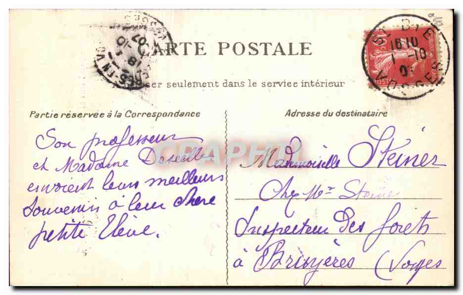 CPA Descelles Et moi aussi je suis peintre  — Verso