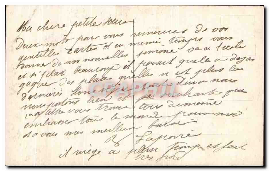 CPA Fantaisie Femme et enfant Charite Coeur — Verso