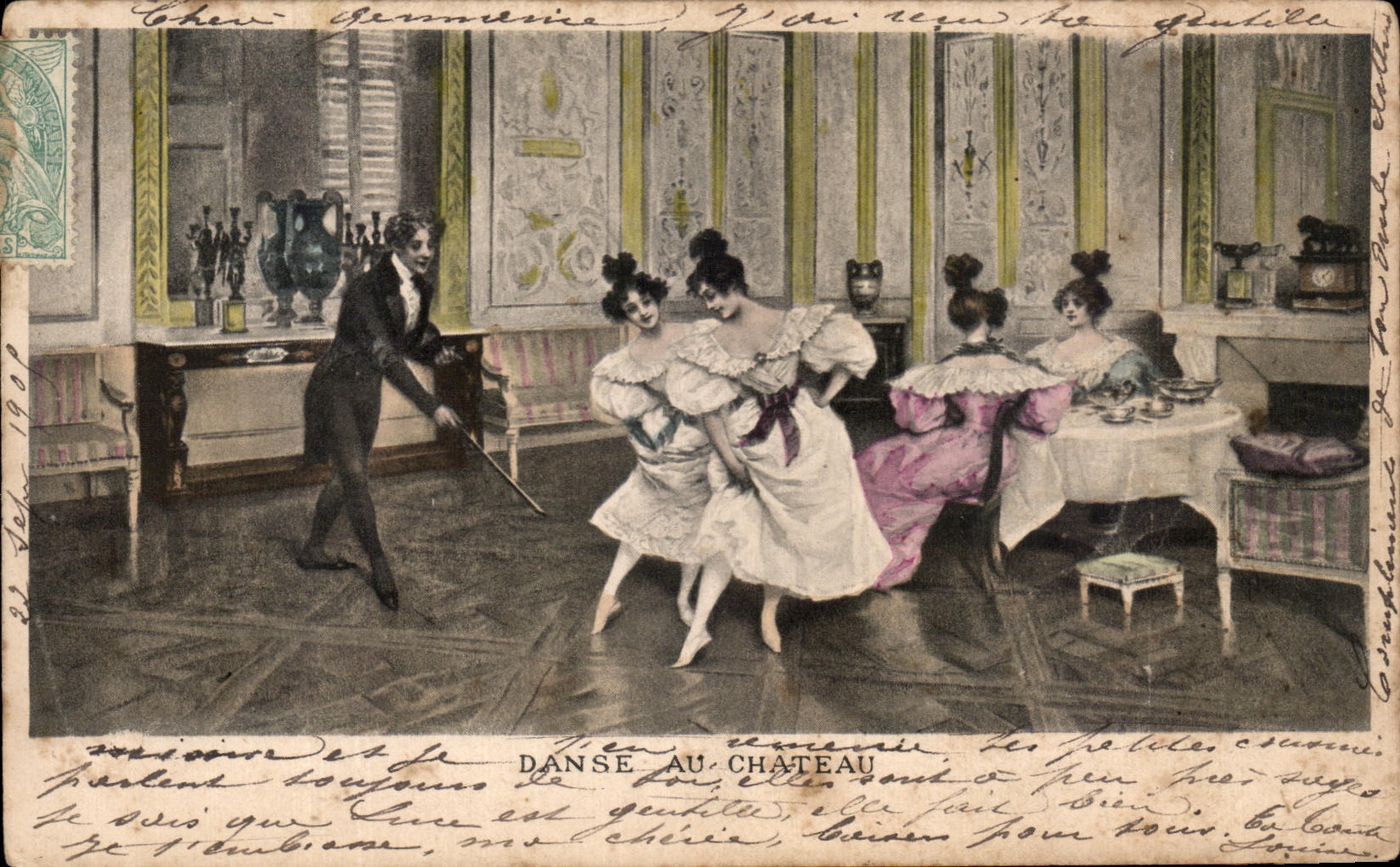 CPA Danse au chateau Danse 
