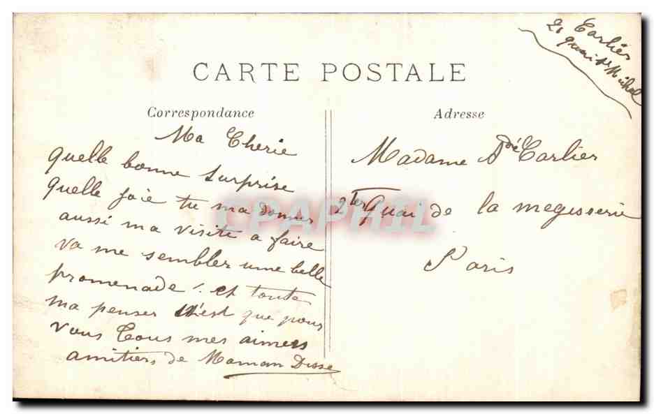 CPA Fantaisie Femme Idylle champetre  — Rückseite