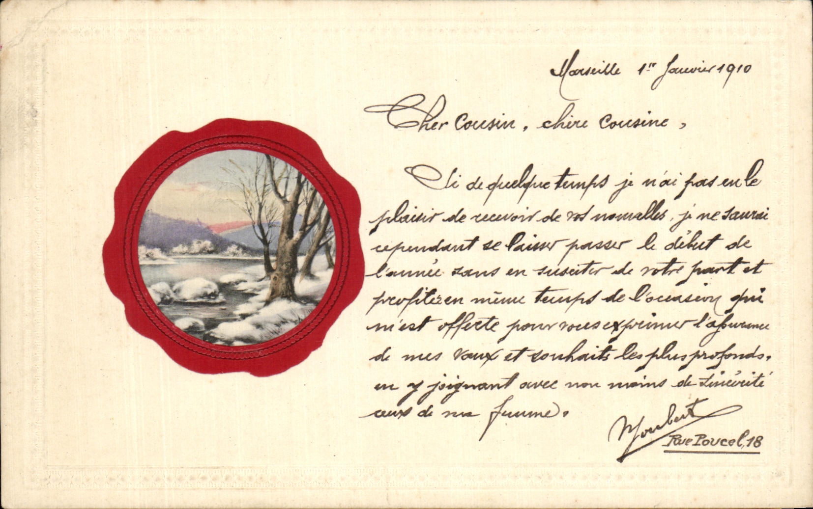 CPA Fantaisie Paysage sous la neige