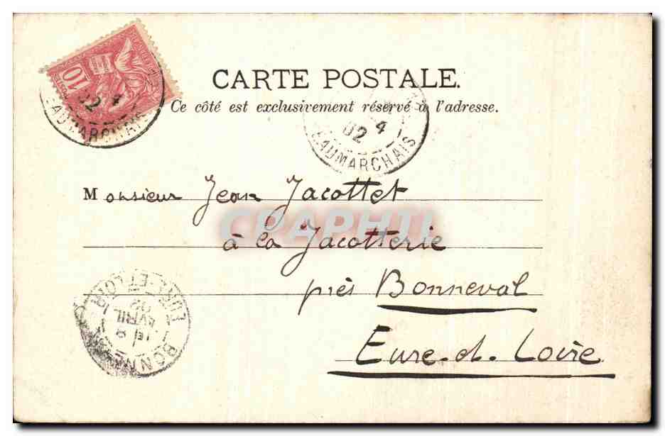 CPA Fantaisie Clown Lune — Rückseite