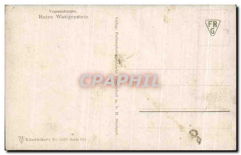 CPA Ruine Wasigenstein Vogesenburgen — Verso