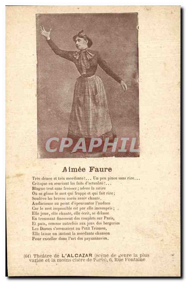 CPA Fantaisie Aimee Faure Theatre de l'Alcazar