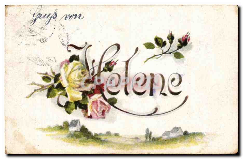 CPA Fantaisie Fleurs Helene 