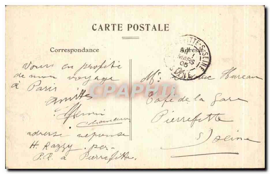 CPA Fantaisie Enfants Cerceau Religieuse — Verso