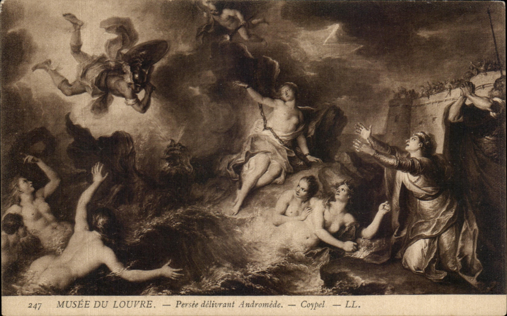 CPA Musee du Louvre Persee delivrant Andromede Coypel