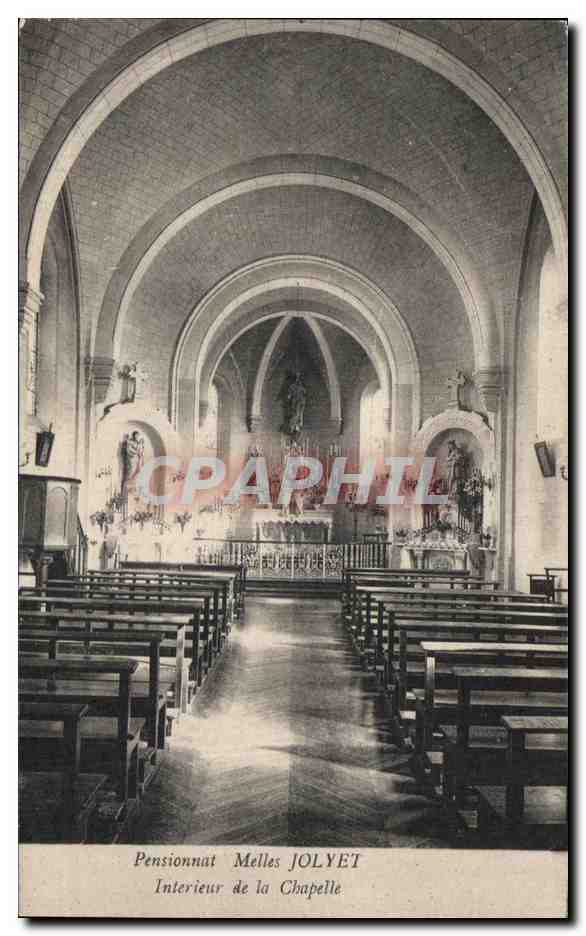 CPA Pensionnat mlles Jolyet Interieur de la chapelle 