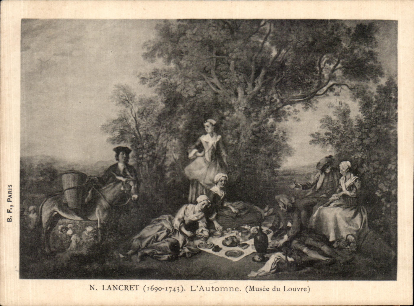 CPA Fantaisie Lancret l'automne Musee du Louvre Paris 