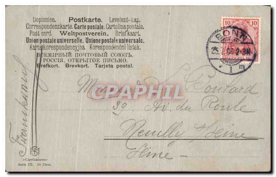CPA Fantaisie N Morjen  — Rückseite