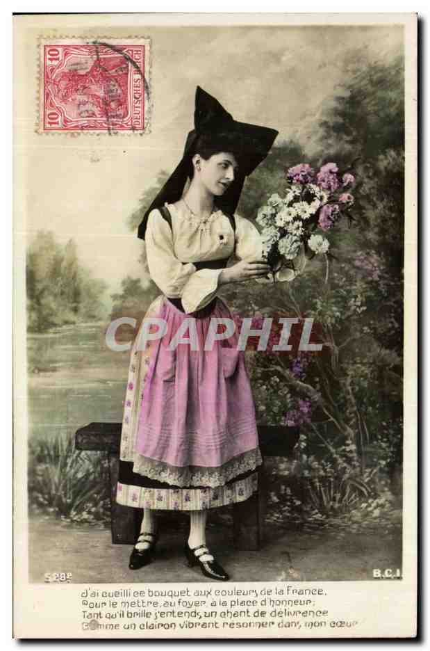 CPA Fantaisie Femme Alsace