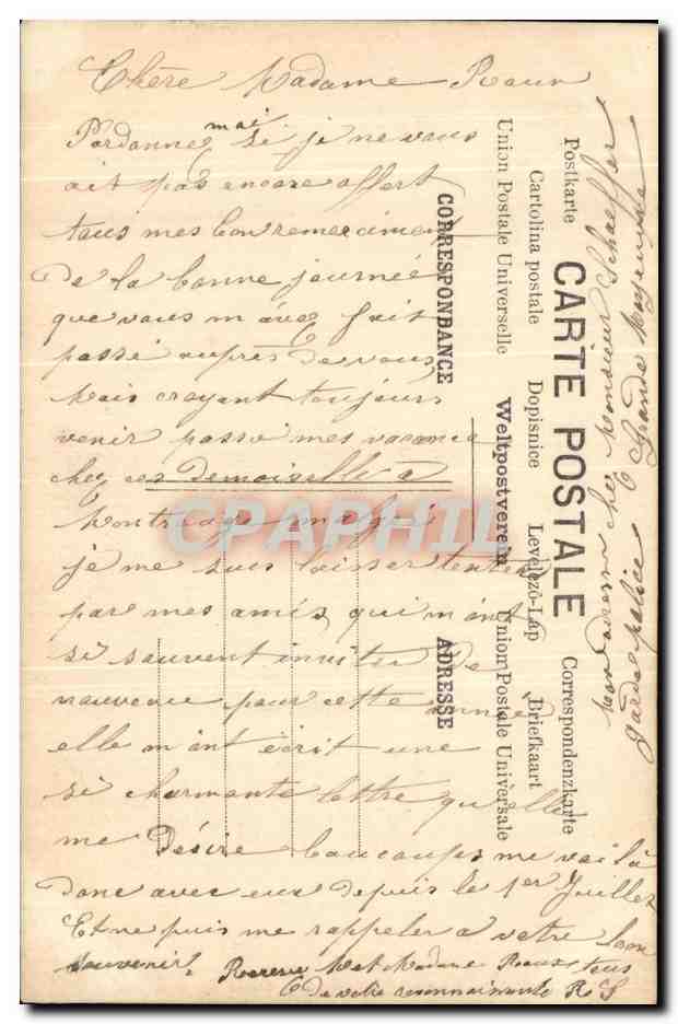 CPA Fantaisie Femme Alsace — Rückseite