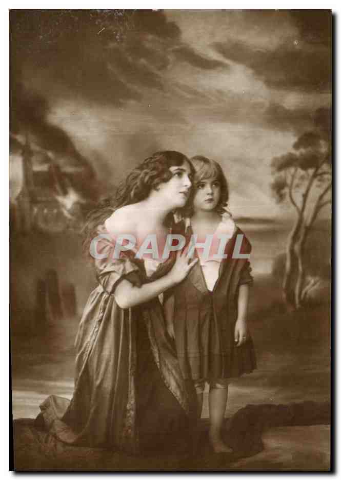 CPA Fantaisie Femme et enfant