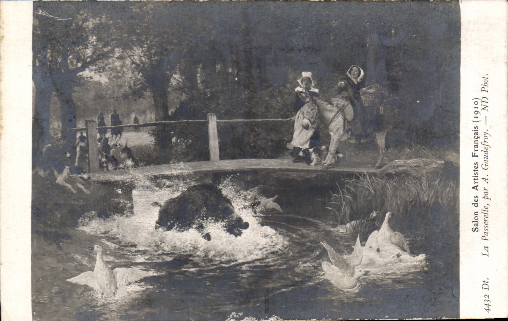 La Passerelle — Salon des Artistes Français (1910) — Salon des Artistes Français, par A. Gaudefroy — N° 4432