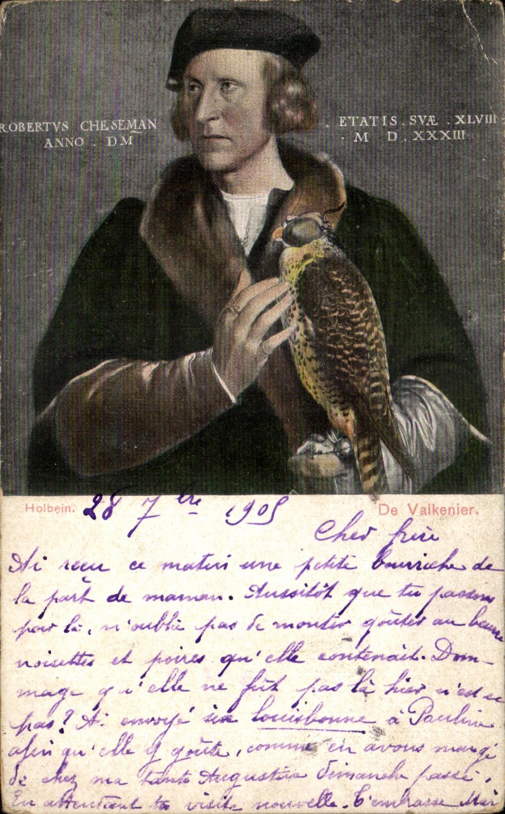 CPA Fantaisie Holbein De Valkenier Rapace Faucon 