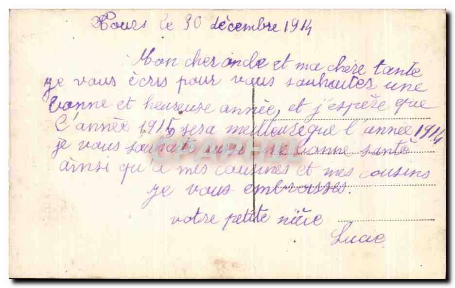 CPA Fantaisie Femme  — Rückseite