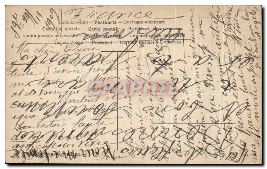 CPA Fantaisie Femme Offensive et defensive Eventail Morel Hermanos Santiago Chili — Verso