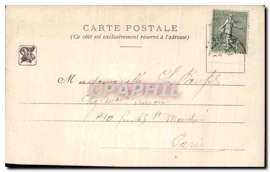 CPA Fantaisie Femme Salon 1903 Etcheverry Vertige  — Verso