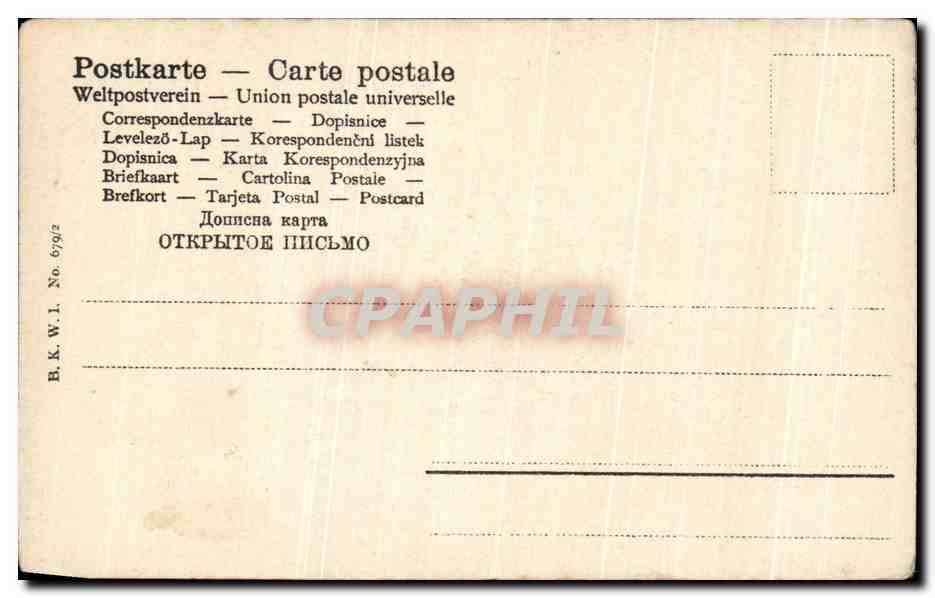 CPA Fantaisie Femme Franz Duda Train  — Verso