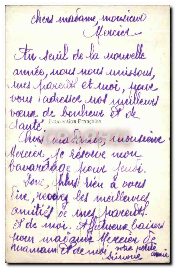 CPA Fantaisie Femme  — Rückseite