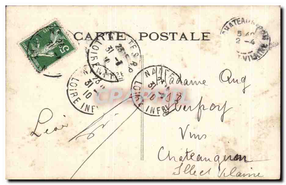 CPA Fantaisie Enfant Poissons  — Rückseite
