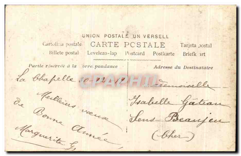 CPA Fantaisie Femme  — Rückseite