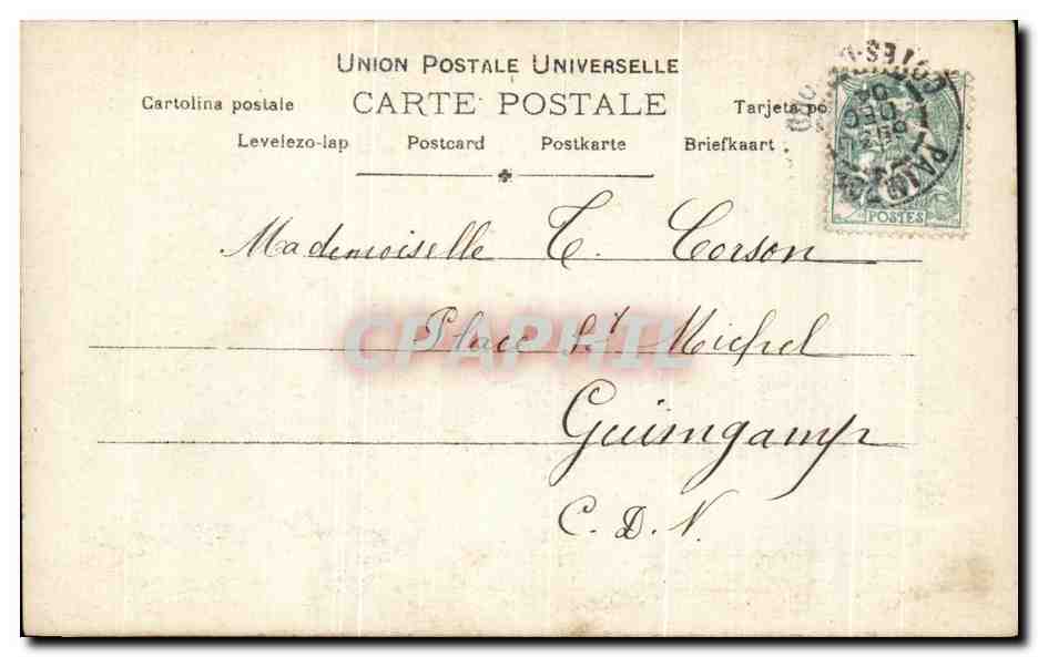 CPA Fantaisie Enfants Frere et soeur  — Rückseite