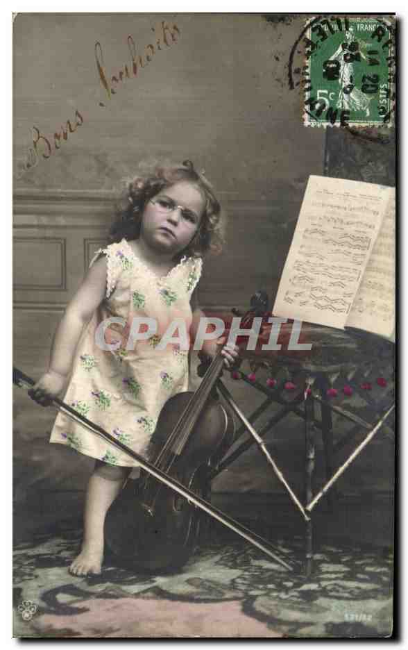 CPA Fantaisie Enfant Violon 