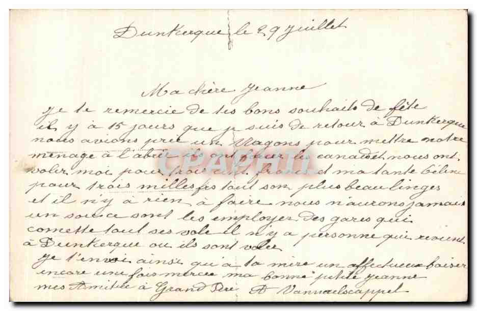 CPA Fantaisie Enfant  — Rückseite