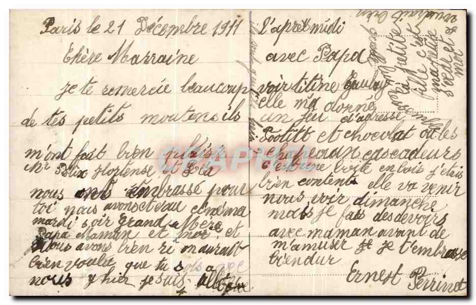CPA Fantaisie Enfants Noel  — Rückseite