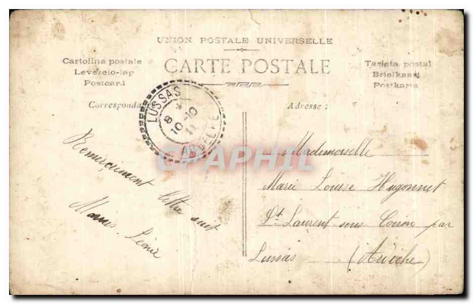 CPA Fantaisie Enfant — Achterkant