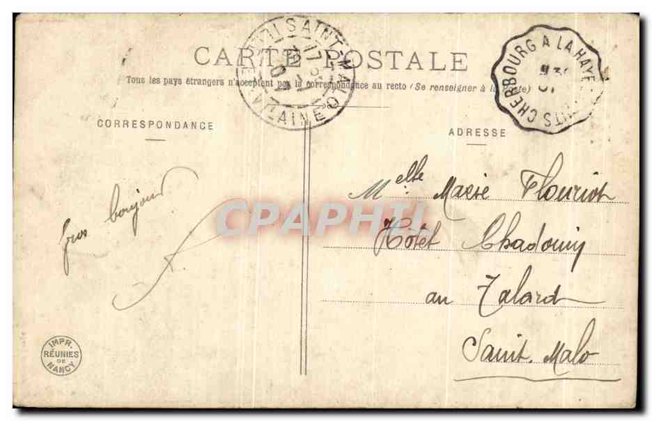 CPA Fantaisie Femme Amitie — Verso