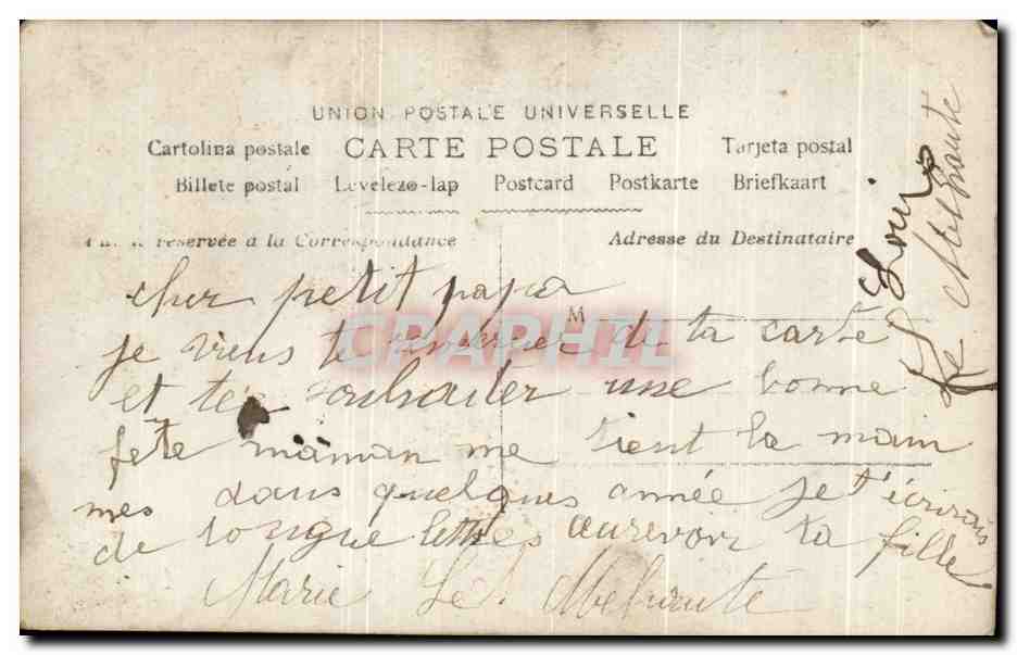 CPA Fantaisie Enfants — Verso