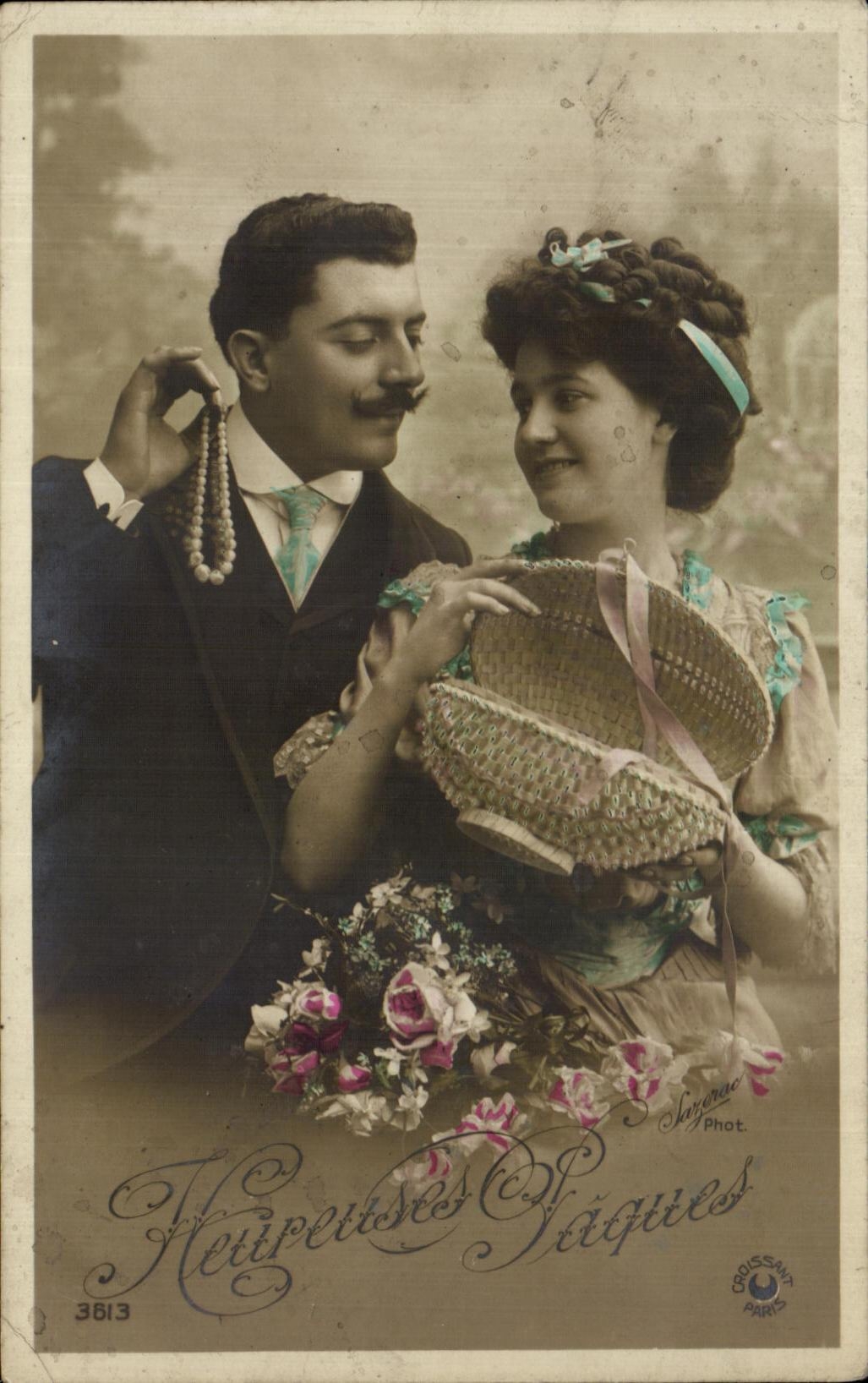 CPA Fantaisie Femme Paques