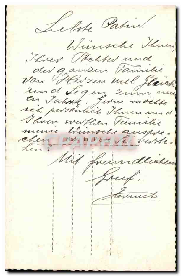 CPA Fantaisie Femme  — Rückseite