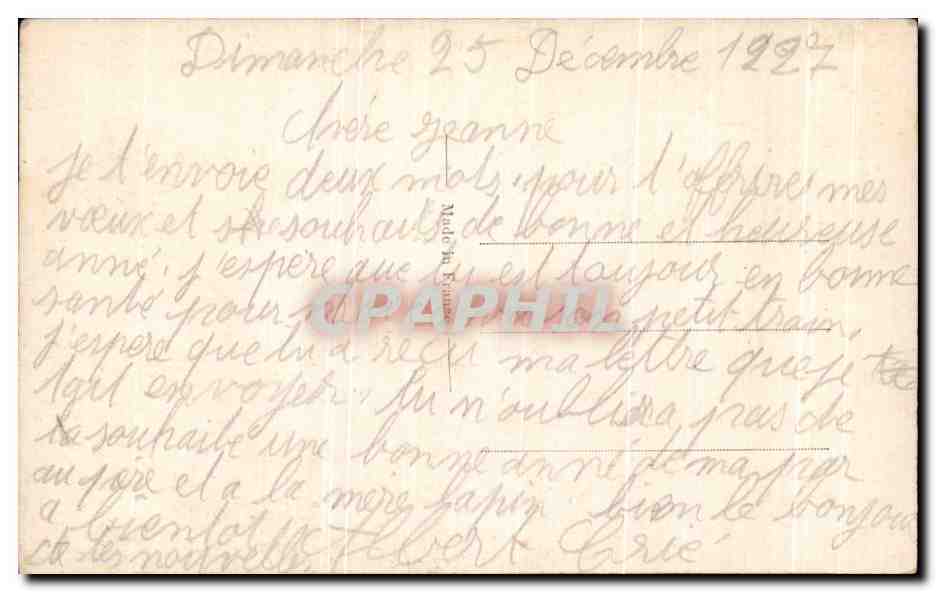 CPA Fantaisie Fer a cheval Bonne annee — Rückseite