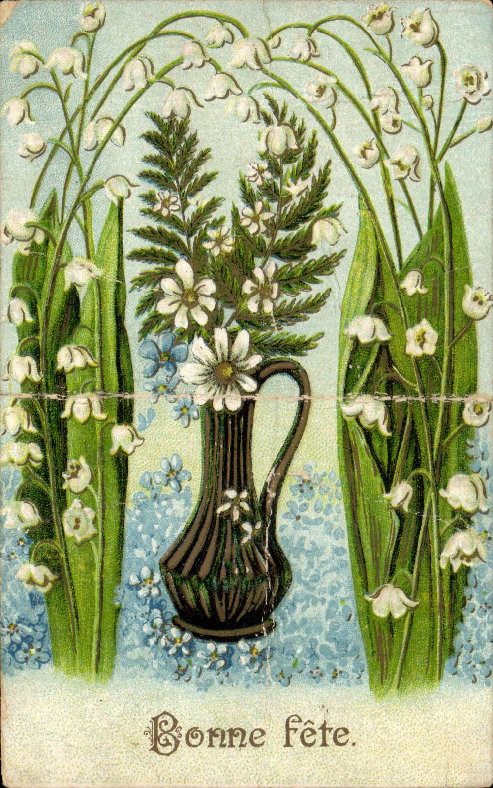 CPA Bonne Fete Fleurs muguet