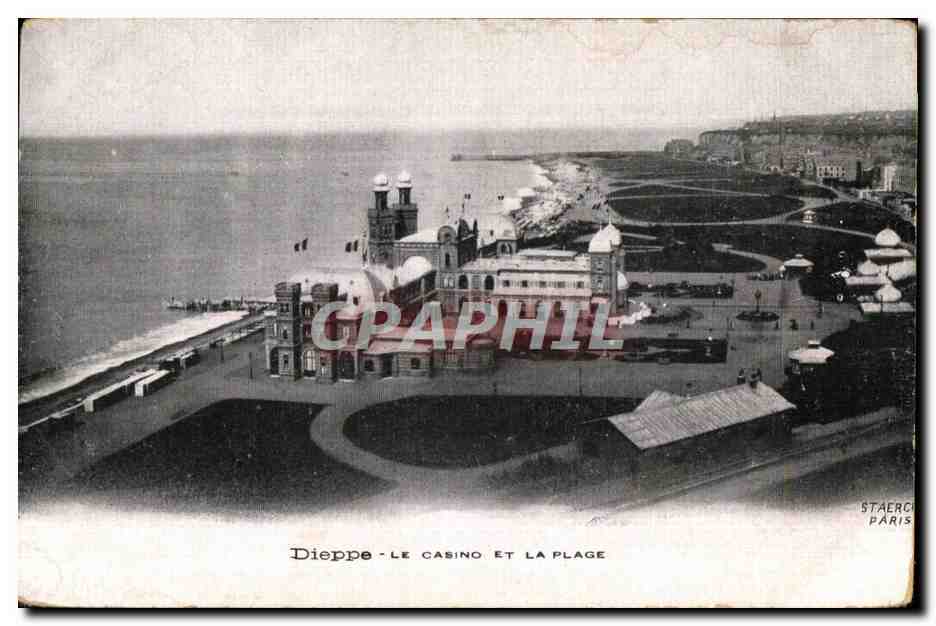 CPA Dieppe Le Casino et la Plage