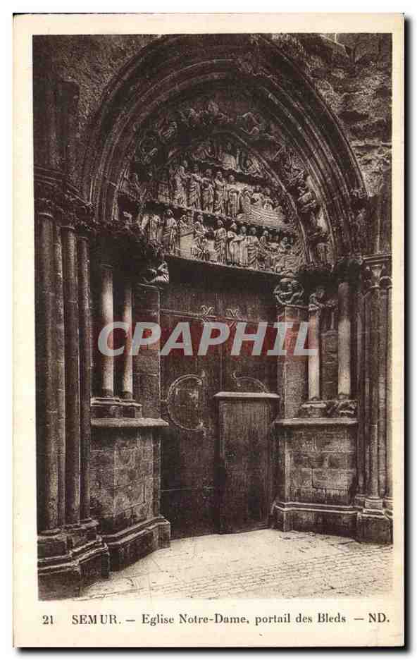 Semur — Église Notre-Dame, portail des Bleds — ND. — Éditions Réunis, Paris