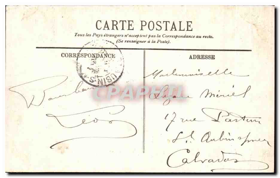 CPA Amiens La Cathedrale — Rückseite