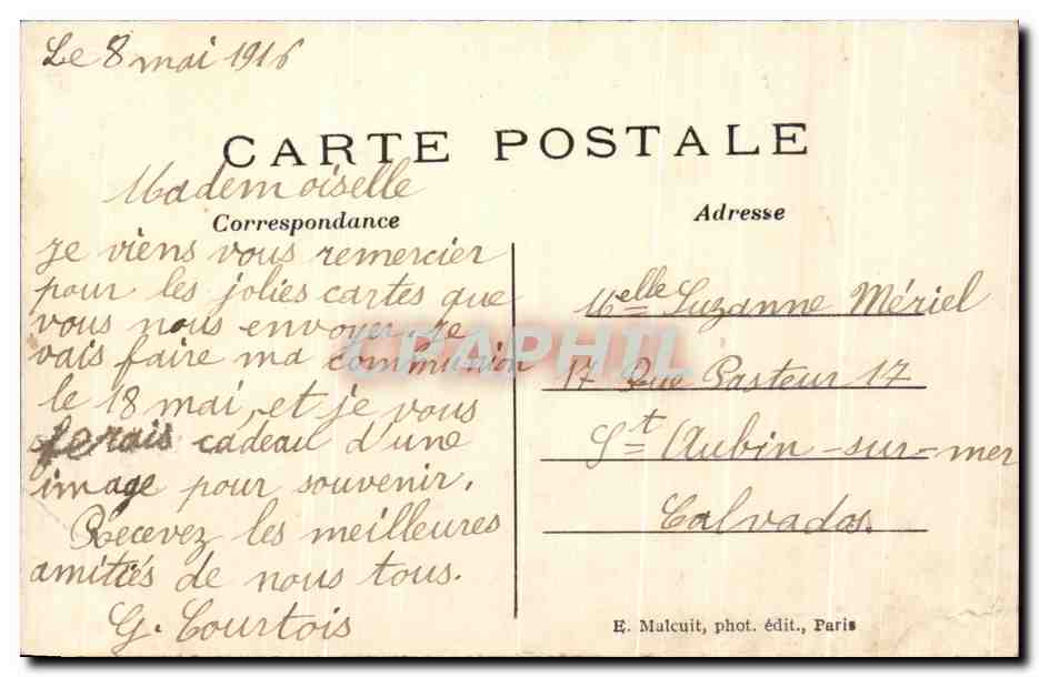 CPA Neuilly Le Chateau de Madrid — Rückseite