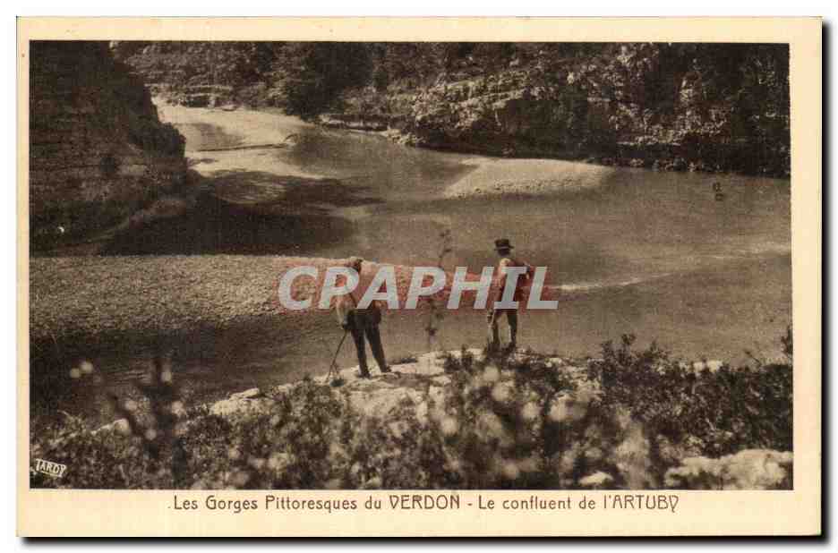 CPA Les Gorges Pittoresques du Verdon Le Confluent de L'Artuby